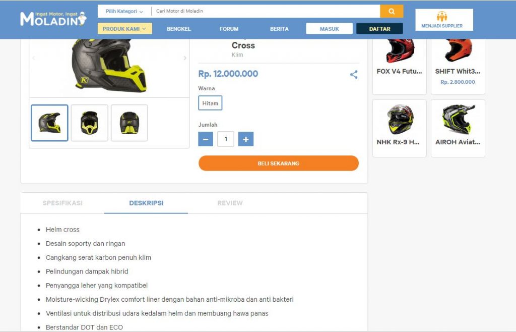 Beli Helm Online, Manfaatkan Desk Prodak