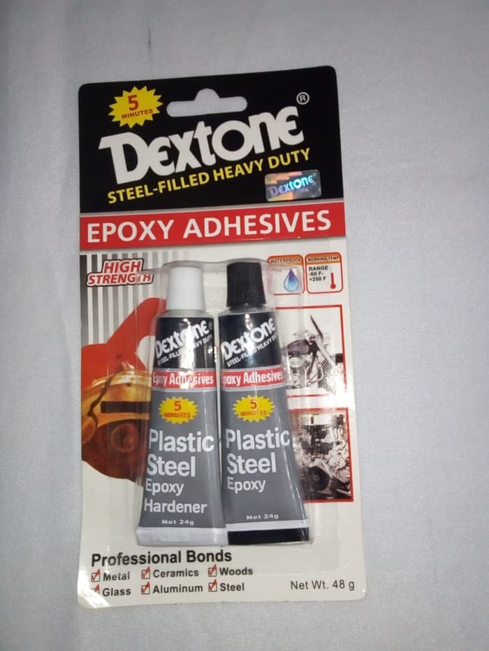 Lem Dextone untuk menambal knalpot motor yang bocor