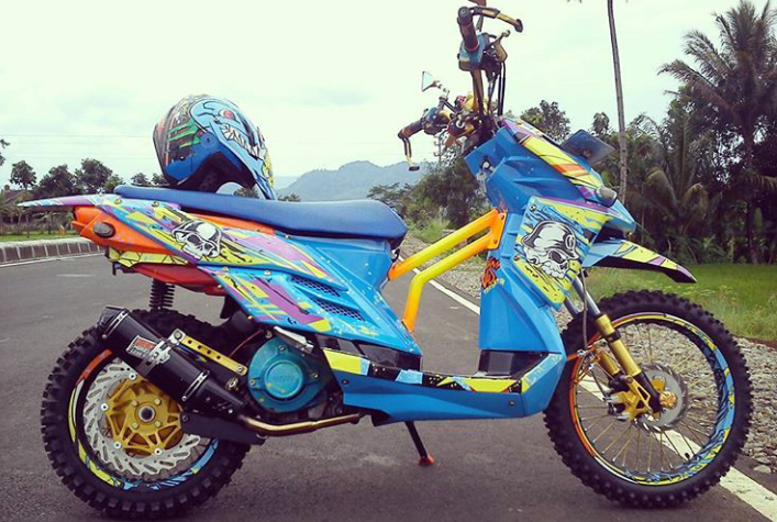 Yamaha X-Ride konsep modifikasi airbrush