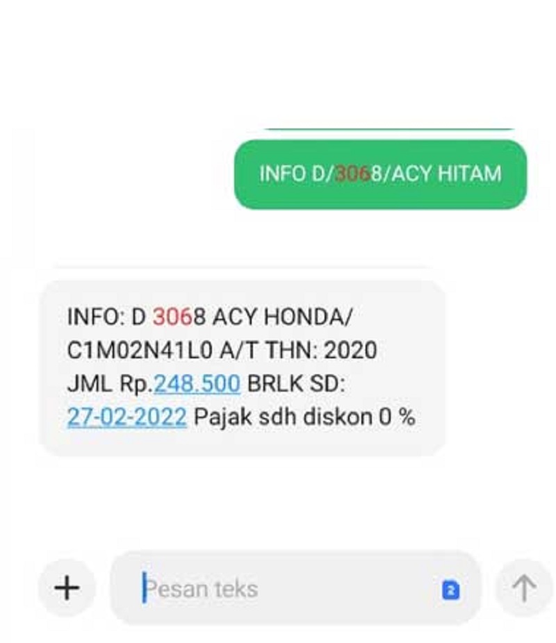 bayar pajak motor lewat ATM