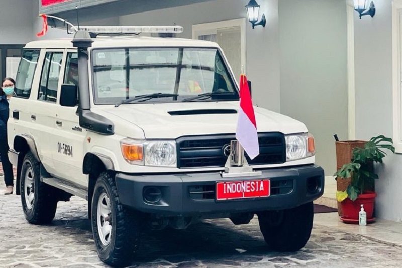 Jokowi pakai Land Cruiser 70 Series di Freeport