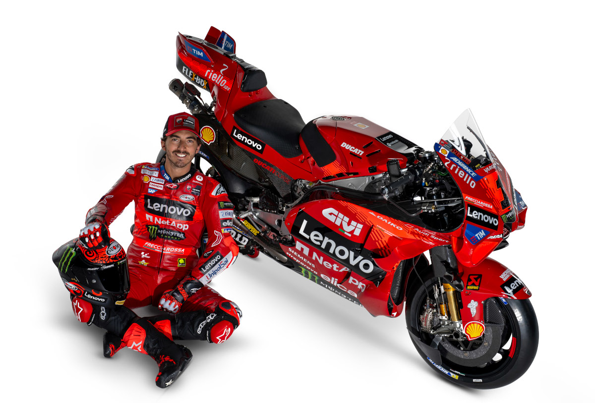 Tim Ducati MotoGP dan WorldSBK Siap Tempur di Musim Balap 2024 Francesco "Pecco" Bagnaia siap mempertahankan gelar juara MotoGP