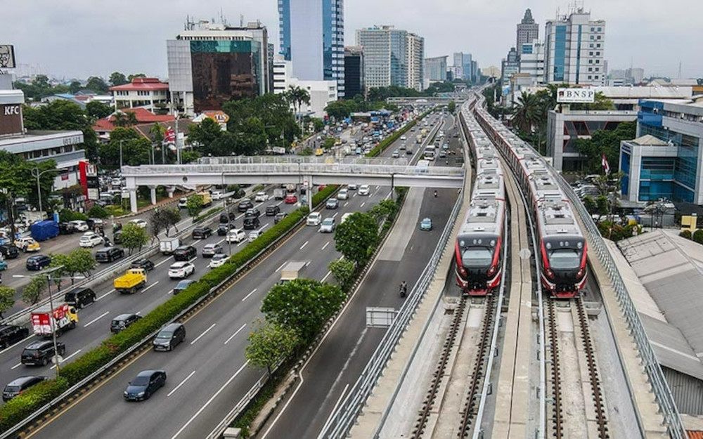 LRT jadi salah satu solusi penerapan Fifteen Minutes City, credit foto Antara