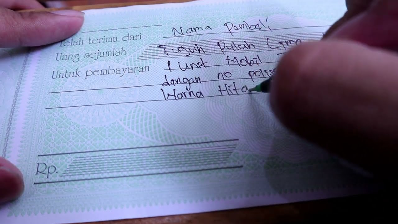 Kwitansi jual beli mobil