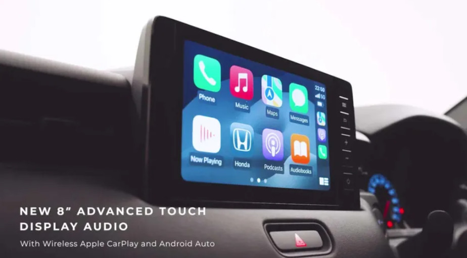 Head unit layar sentuh 8 inci dengan Apple CarPlay nirkabel dan Android Auto