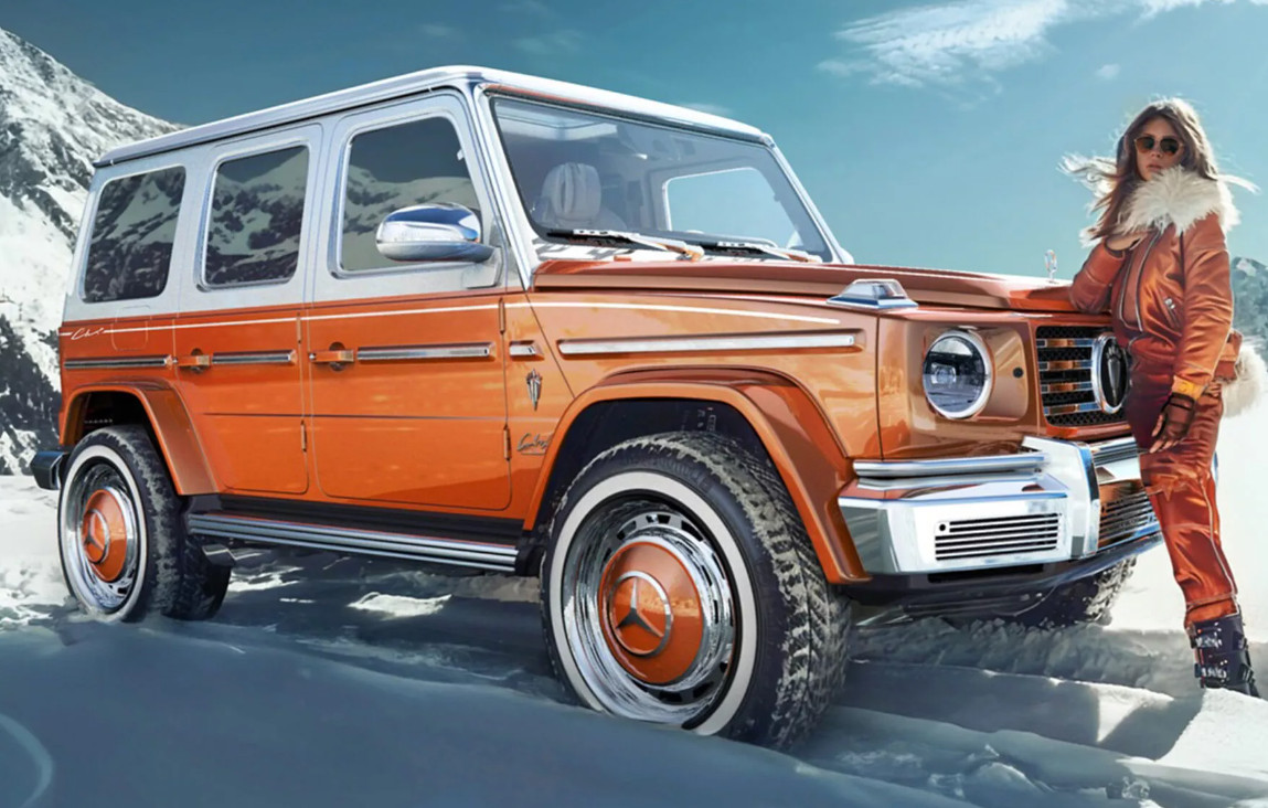 Ini Dia Mercedes-Benz G-Class Bergaya Vintage Dalam Nuansa Retro Skema cat eksterior dua warna membangkitkan kesan masa lalu