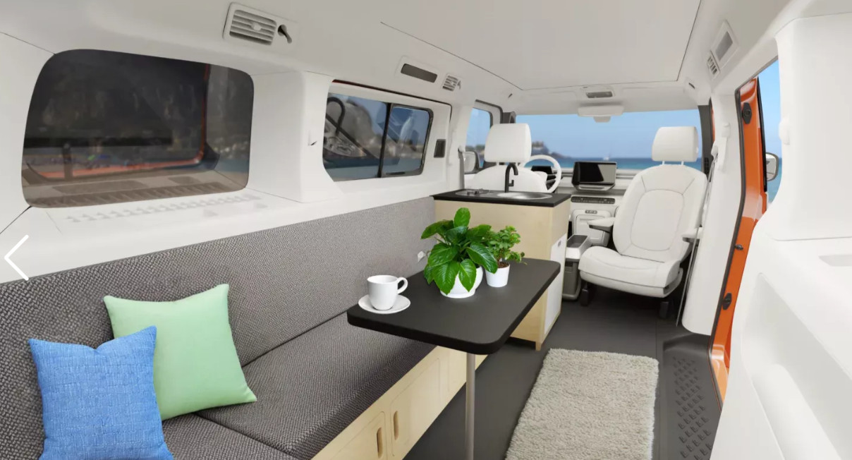 Kit Khusus Bikin VW ID.Buzz Siap Camping Asyik Gambaran kabin Buzz.Camper lengkap