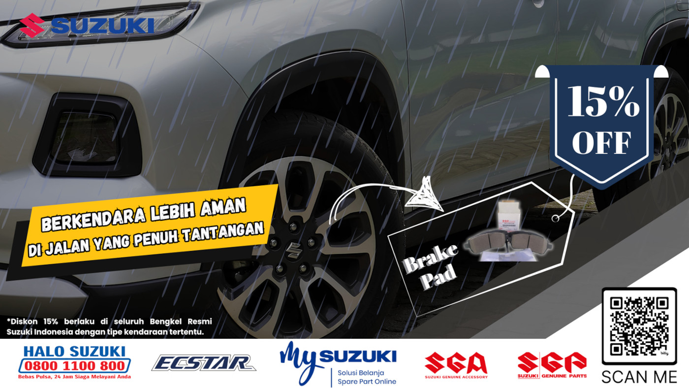 Minimalisir Resiko di Musim Hujan, Suzuki Gelar Program Khusus Spareparts Mobil Diler Suzuki gelar promo wiper dan kampas rem memasuki musim penghujan