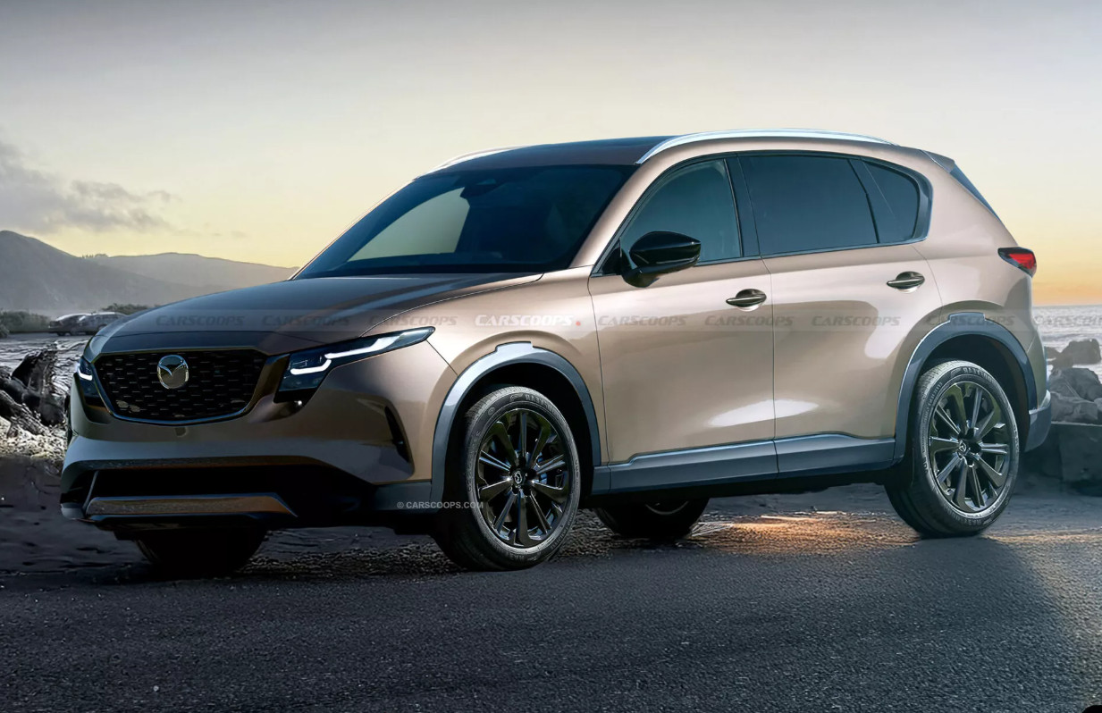 Gambar render proyeksi tampilan Mazda CX-5 hybrid