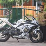 Kawasaki Ninja 250 Army Look, Full Loreng Cokelat Tua