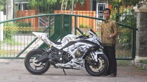 Kawasaki Ninja 250 Army Look, Full Loreng Cokelat Tua
