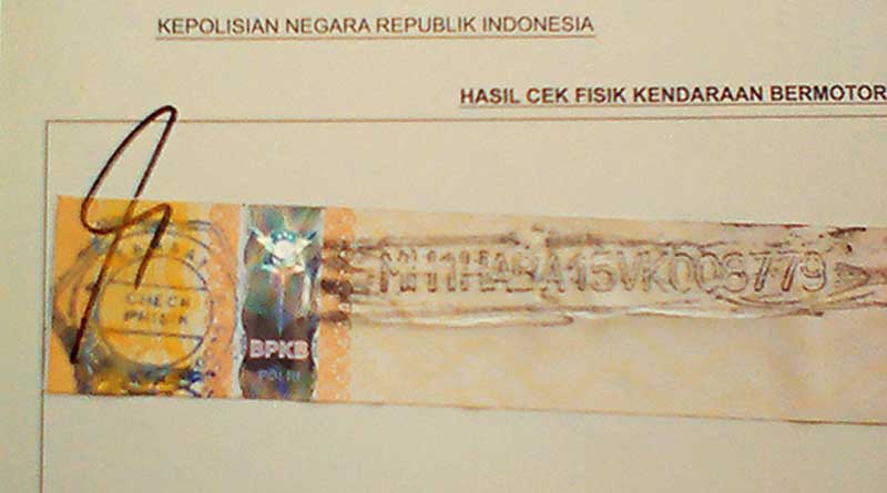 Rincian Biaya Balik Nama Motor dan Cara Mengurusnya Cek Fisik Motor