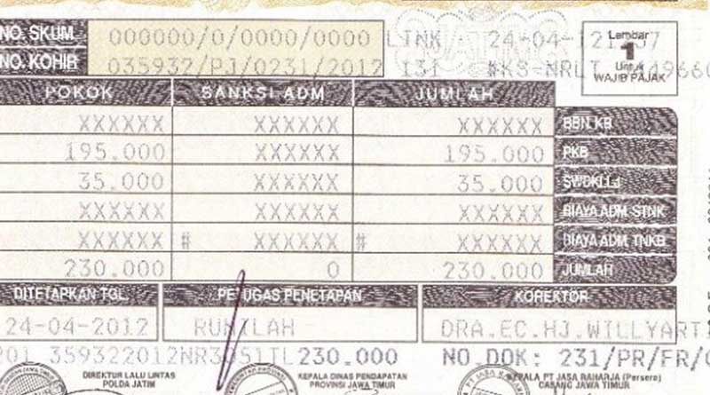 denda pajak motor di stnk