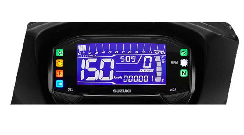7 Kelebihan Suzuki GSX-R150 Dibanding R15 dan CBR150R speedometer digital