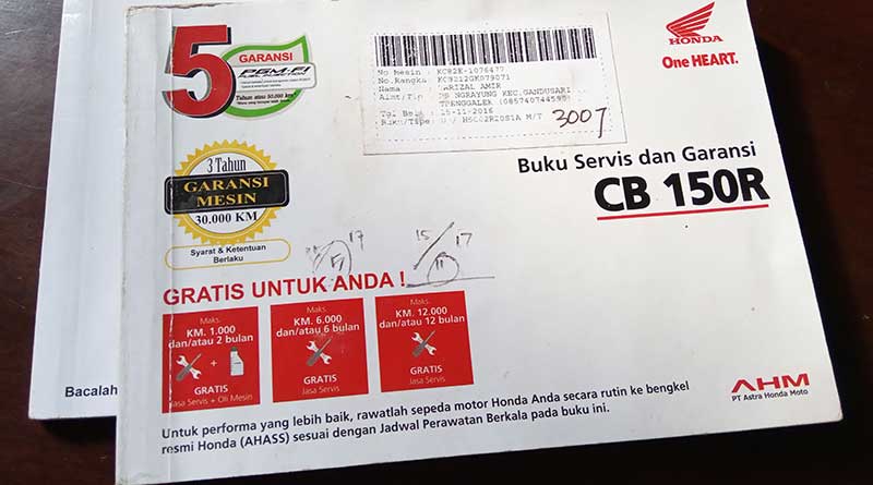 Buku Service Dan Garansi