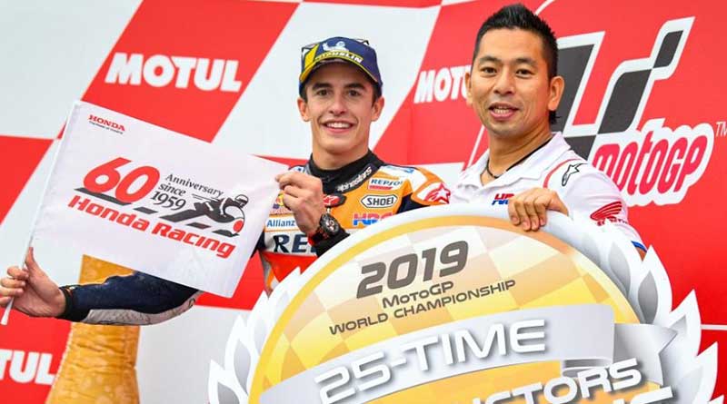 Honda Marquez Menang di Motegi, Honda Raih Gelar Konstruksi