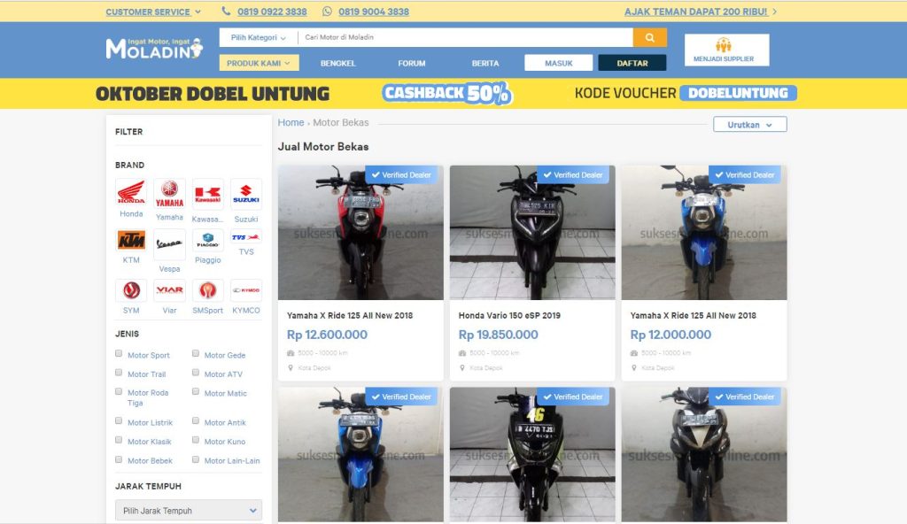 Beli Motor Cash di moladin