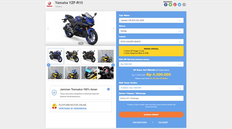 Sebelum Beli Yamaha R15 Kredit, Kenali Skema Angsurannya! harga-yamaha-r15-beserta-spesifikasi