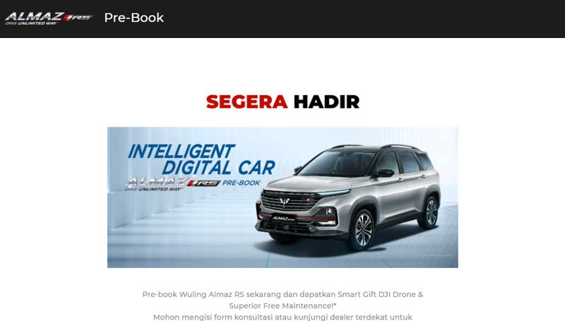 Harga Wuling Almaz RS Mulai Rp 369 Jutaan, Mau? Harga wuling almaz rs resmi dirilis