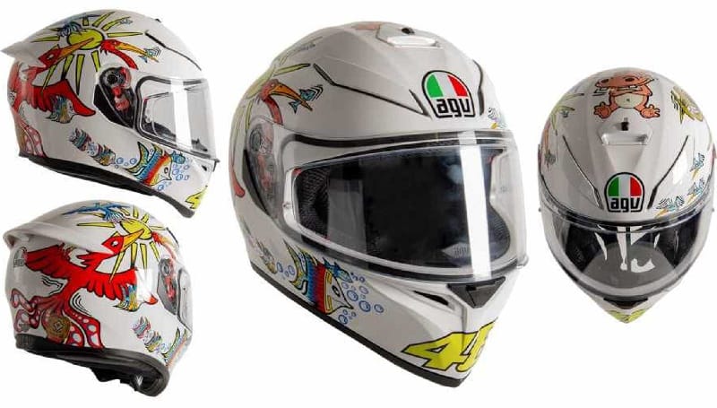 helm AGV K3 SV-S White Zoo