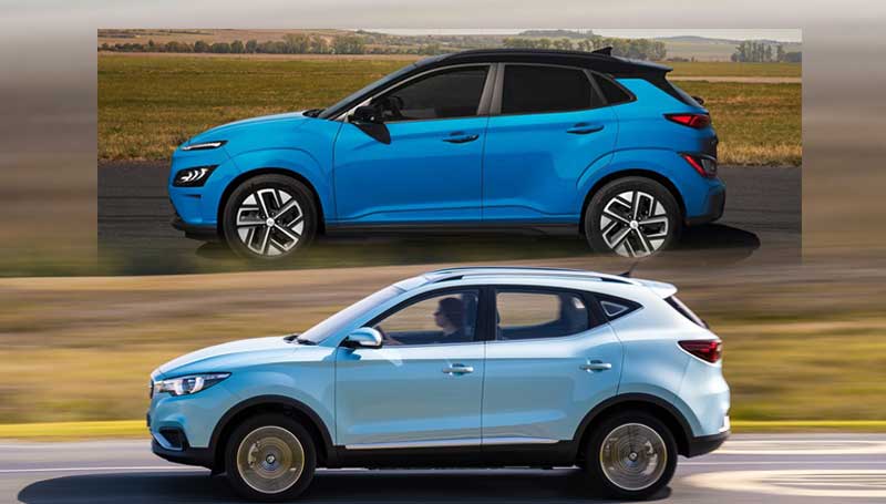 komparasi hyundai kona electric dengan MG ZS EV