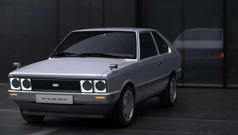 Mobil listrik retro Hyundai Pony