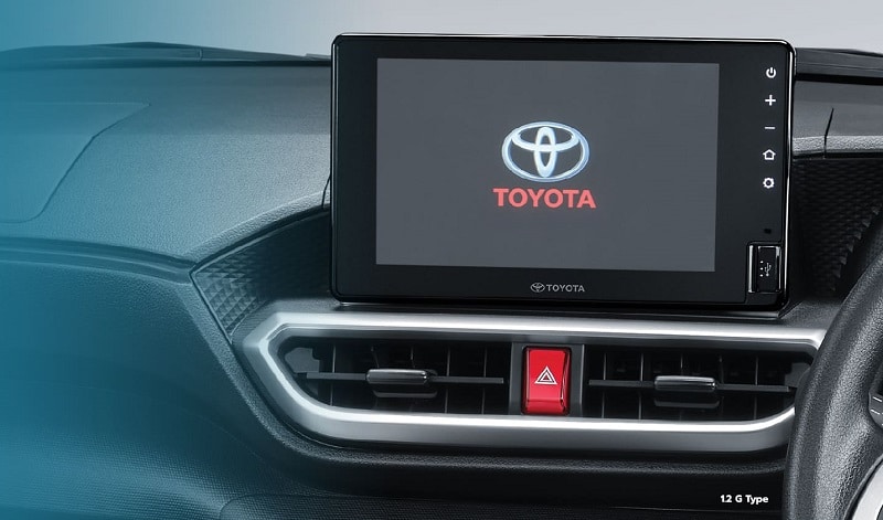 perbedaan toyota raize 1.0 turbo vs 1.2 - interior head unit
