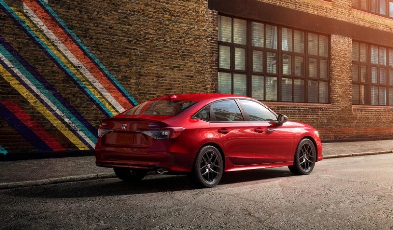 honda civic generasi ke-11 - tampak belakang