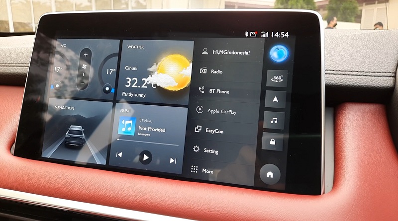 i-smart di mg hs terbaru - head unit