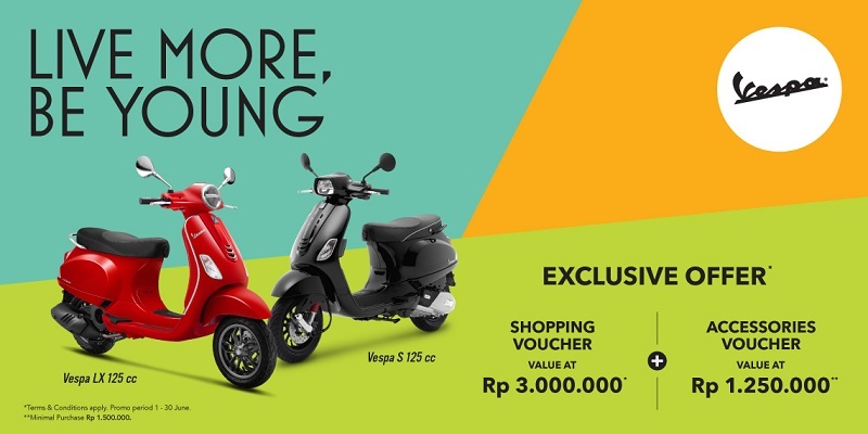 Beli Vespa LX dan S, Gratis Voucher Belanja Rp 3 Juta Vespa LX dan S