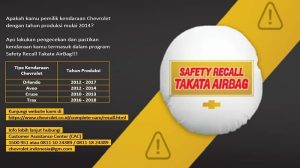 Mobil Chevrolet Kena Recall di Indonesia, Soal Airbag!