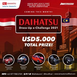 Daihatsu Dress Up e-Challenge 2021, Tantang Modifikator Malaysia