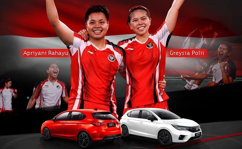 honda city hatchback untuk greysia dan apriyani