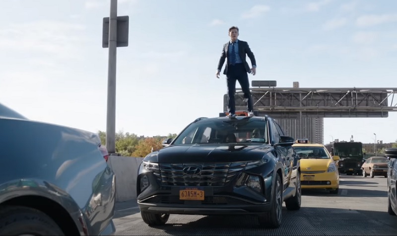 mobil hyundai di film spiderman - tucson