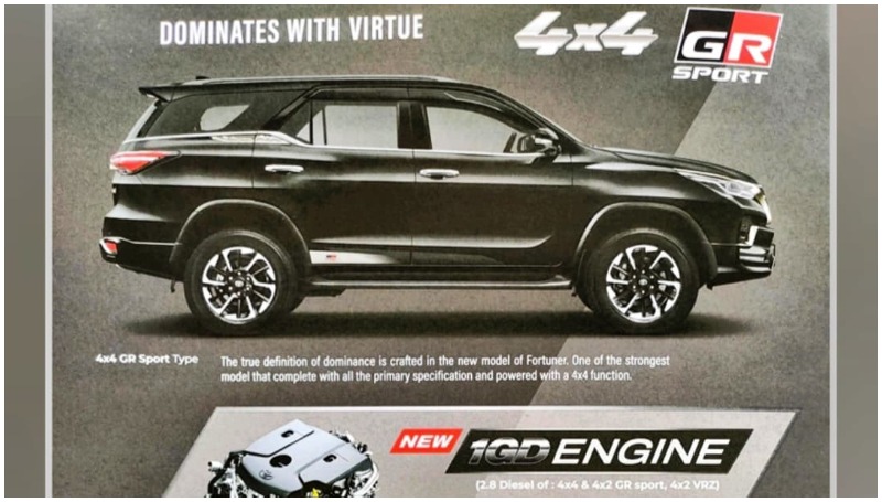 booking fee toyota fortuner 2.800 cc