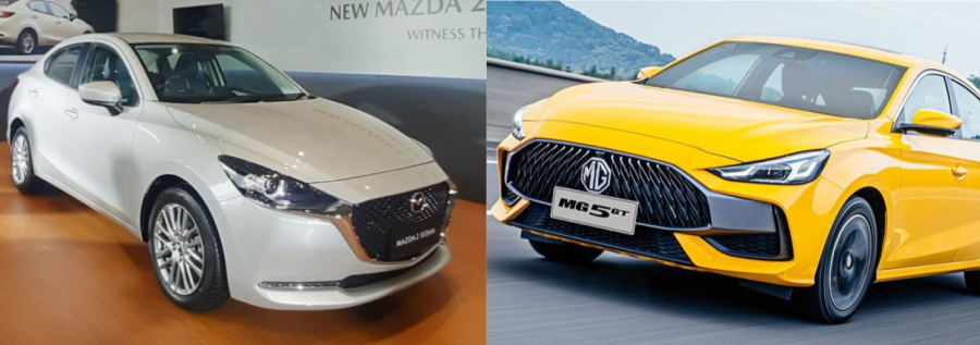 Mazda 2 Sedan Vs MG 5 GT