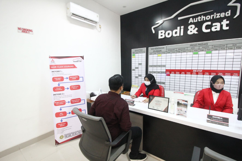 bengkel cat dan bodi Mitsubishi di Karawang