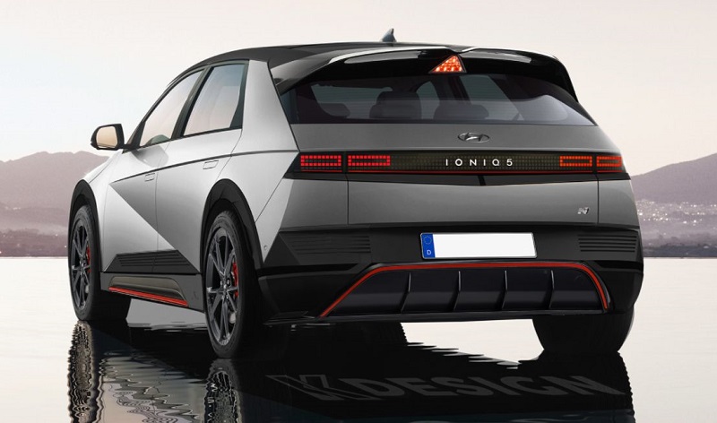 hyundai ioniq 5 n - tampak belakang