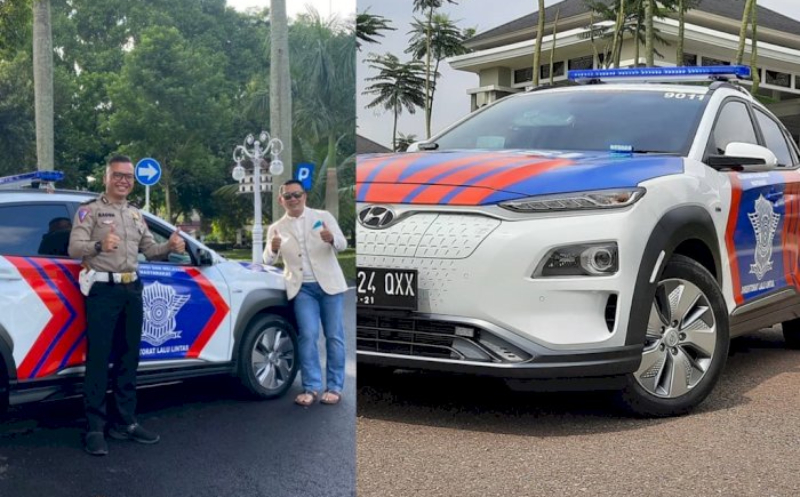 Mobil Polisi Indonesia - Hyundai Kona EV