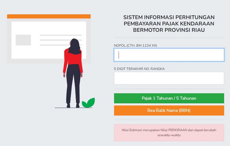 cara cek pajak kendaraan riau - website