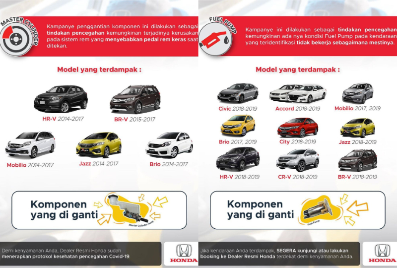 cara klaim recall mobil honda bermasalah