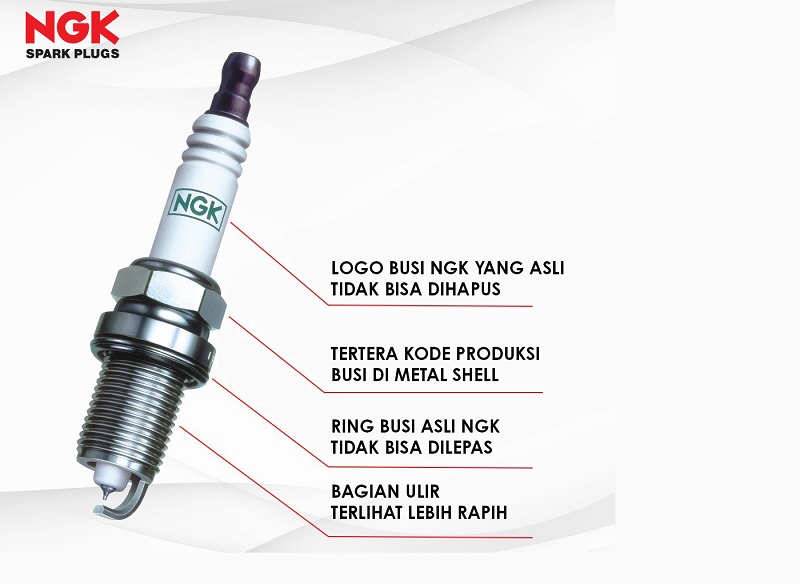 Cara Ganti Busi Mobil, Setiap Berapa Km? ciri busi ngk asli