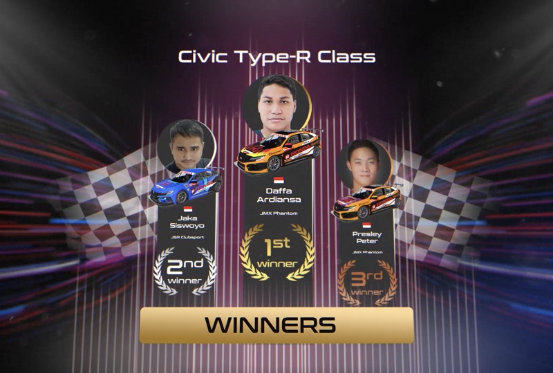 pemenang honda racing simulator championship 2022 - civic type r class