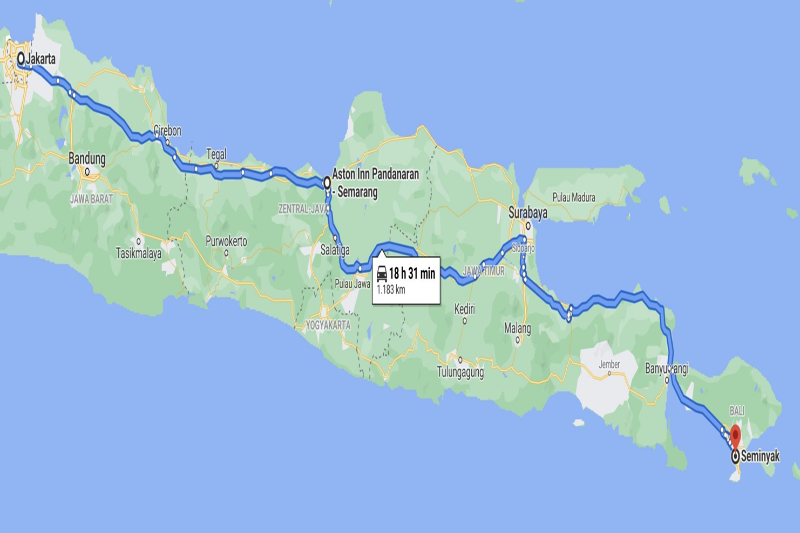 Road trip Jakarta Bali