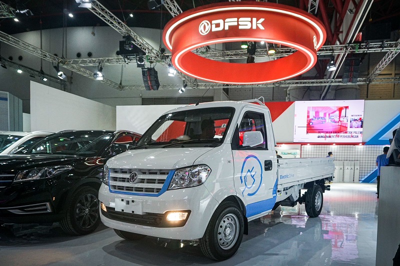 mobil baru di iims 2023 - dfsk ec31 - dfsk super cab ev pickup
