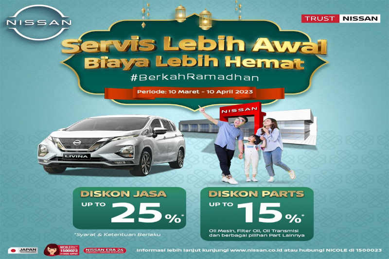 Program Berkah Ramadhan Nissan, Servis Mobil Lebih Murah! Promo Berkah Ramadhan dari Nissan