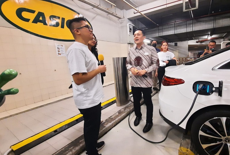 tarif cas mobil listrik per menit di spklu casion