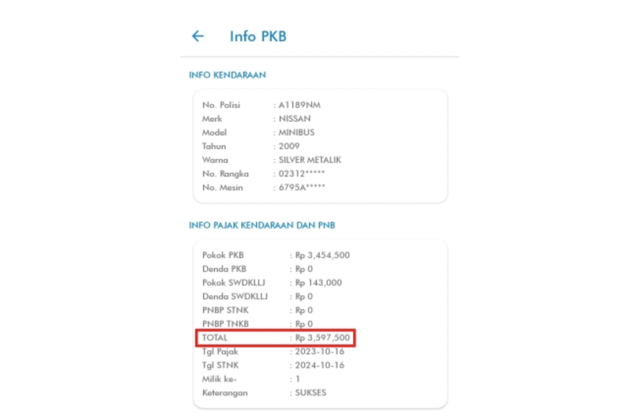 Cek Pajak Kendaraan Banten