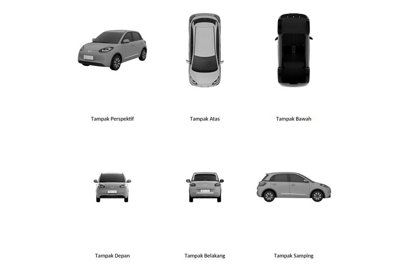 5 Spesifikasi Wuling Bingo dan Harganya, Ada Varian 410 Km! spesifikasi wuling bingo - desain paten