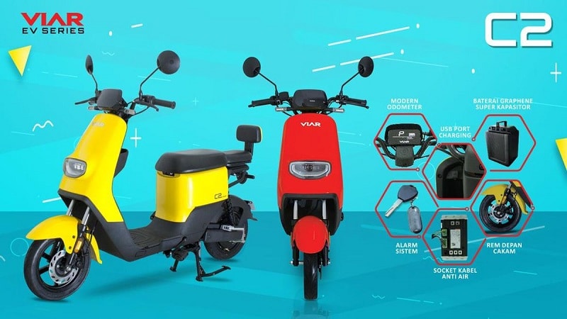 harga sepeda listrik viar c2